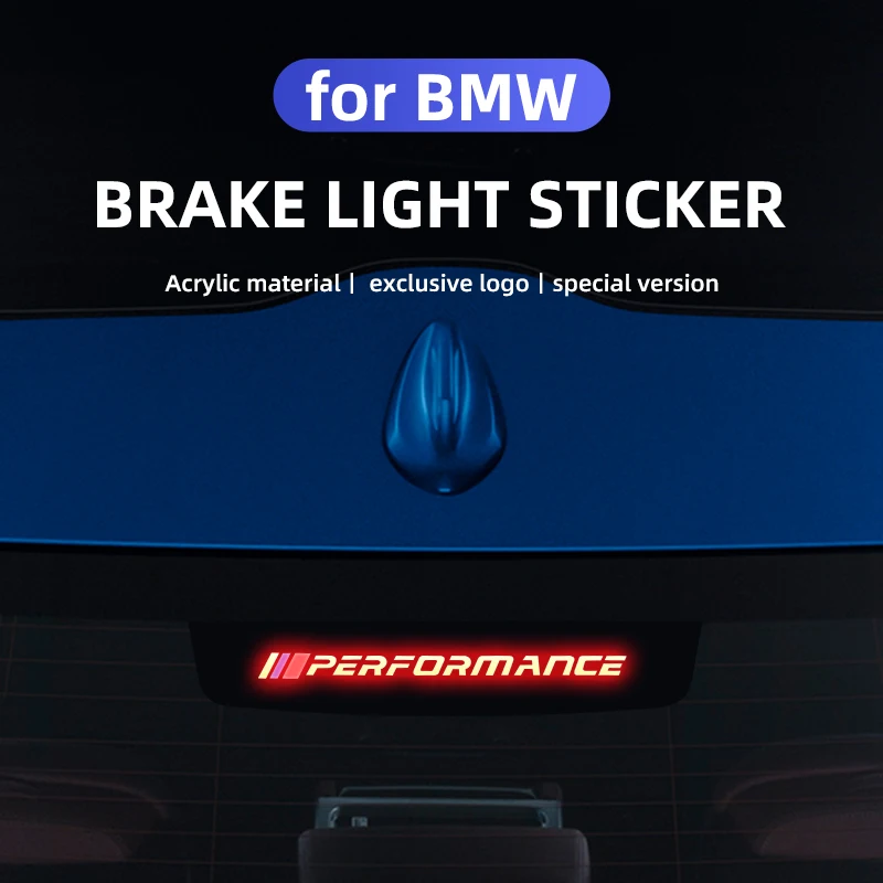 Car Brake Light Stickers Car Logo High Brake Decorative Decal Accessories For BMW Performance X1 X3 X5 E39 E46 E90 F20 E60 F30 E