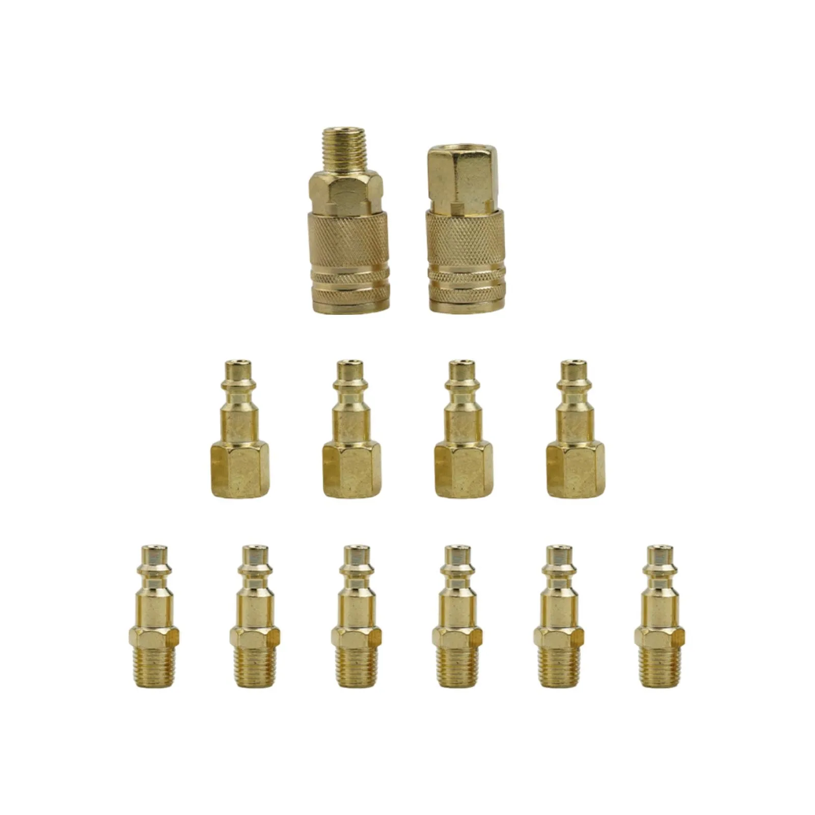 

12pcs/set 1/4 Inch Air Line Hose Compressor Connectors Quick Release Fittings For Air Compressor Pneumatic Parts