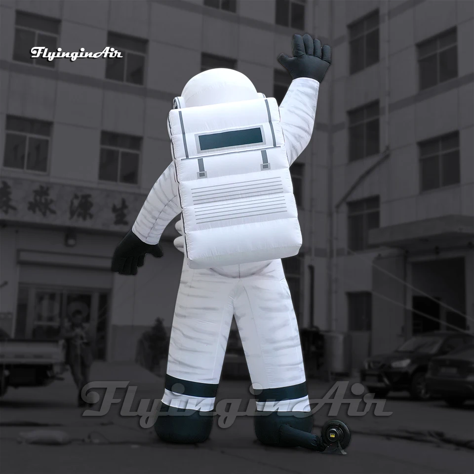 Customized Advertising Inflatable Astronaut Model 4.5m White Airblown Spaceman Balloon For Concert And Parade Event