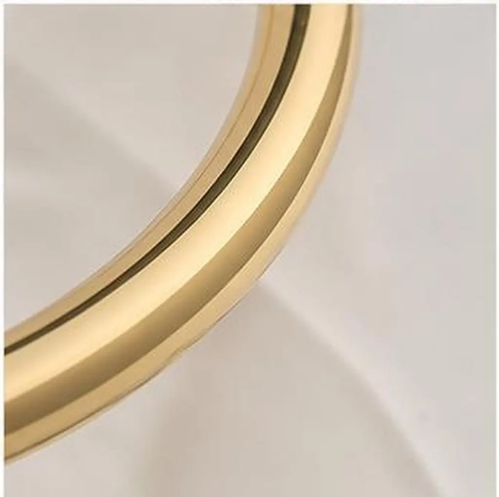 1Pcs Bathroom Towel Ring Wall Mount Stainless Steel Golden Retro Style Rust Proof Towel Holder Space Saving Hook