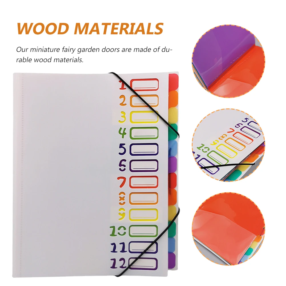 

File Plastic Document Folder A4 Size Folder Bag Receipt Holder Multi-layer Expanding Organizer for Students Home for Files