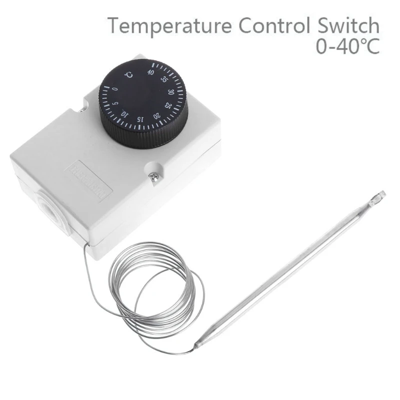AC220v 0-40 ℃ Sakelar Termostat Sakelar Terkendali Kotak Kontrol Pengontrol Kotak Tahan Air