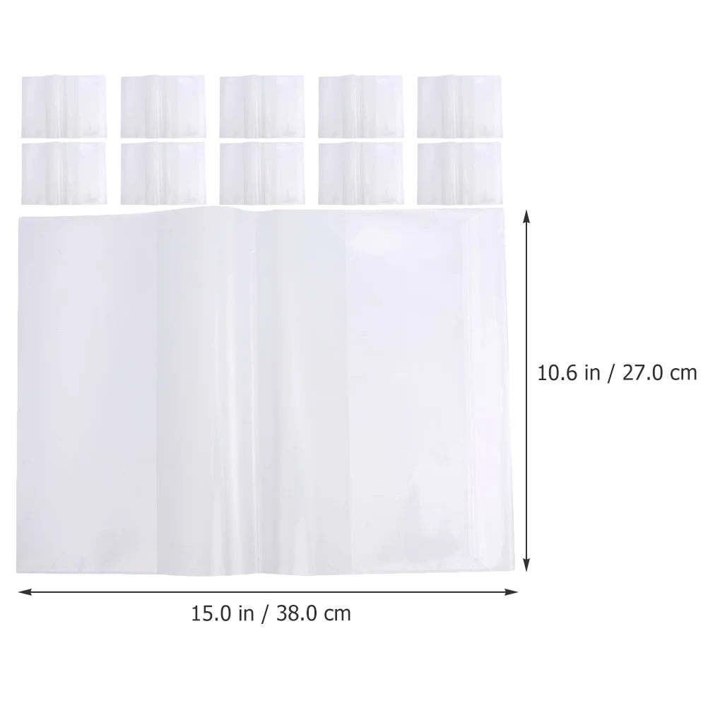20 Pcs Waterproof Book Film Reusable Cover Covers for Paperbacks Transparent Protector Pp Textbook Protective Student