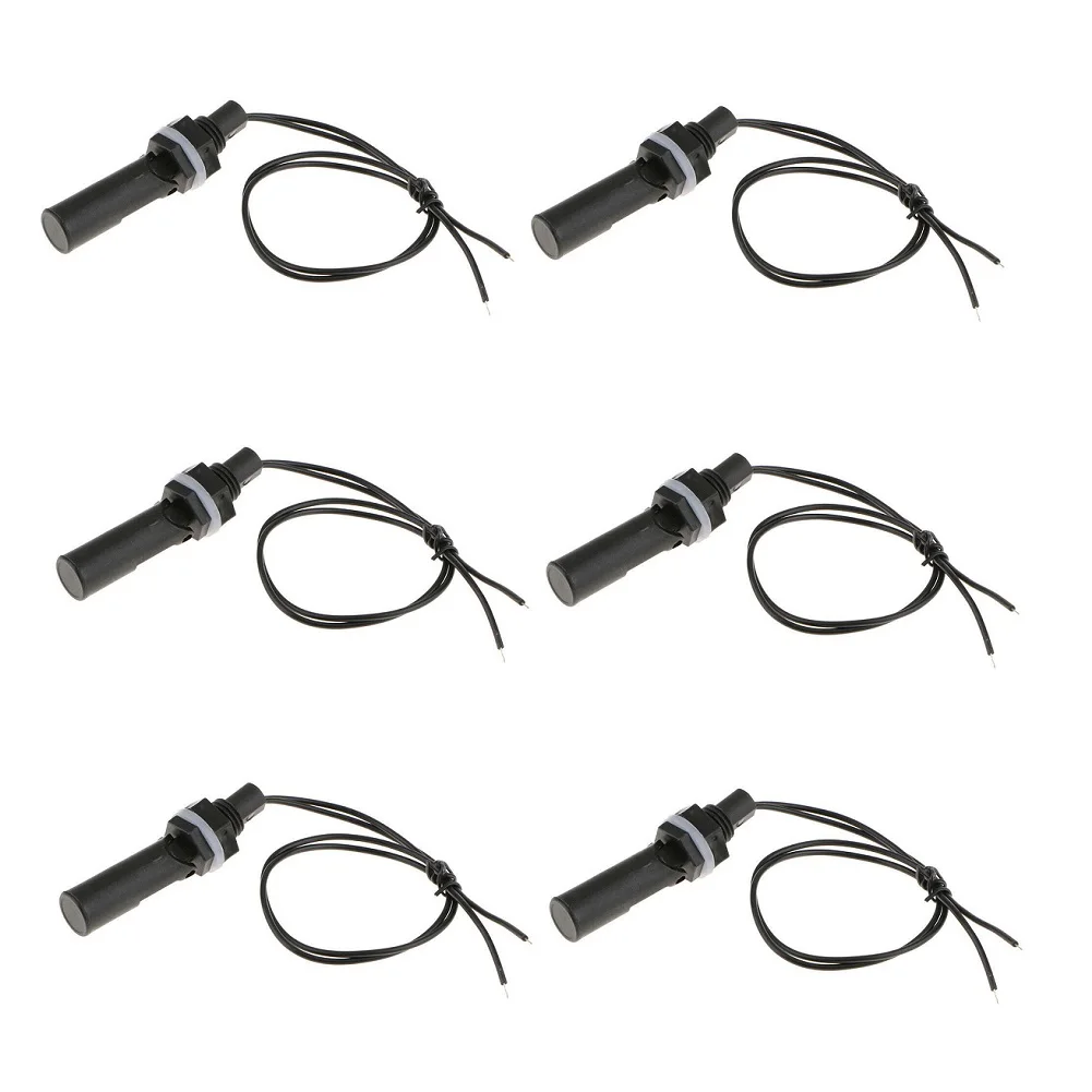 6pcs PP Plastic Float Switch Water Level Sensor Side Mount Horizontal For Control Aquarium Hydroponics Tank Tool