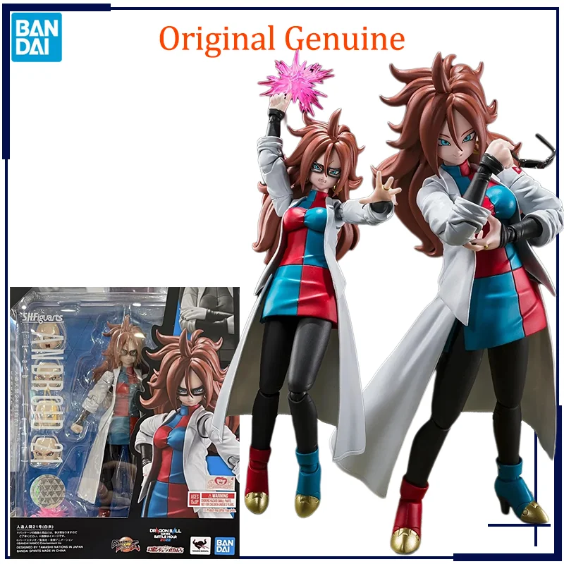 Original Genuine S.H.Figuarts SHF Dragon Ball Z Android 21Bandai Anime Model Toys Action Figure Gifts Collectible Ornaments