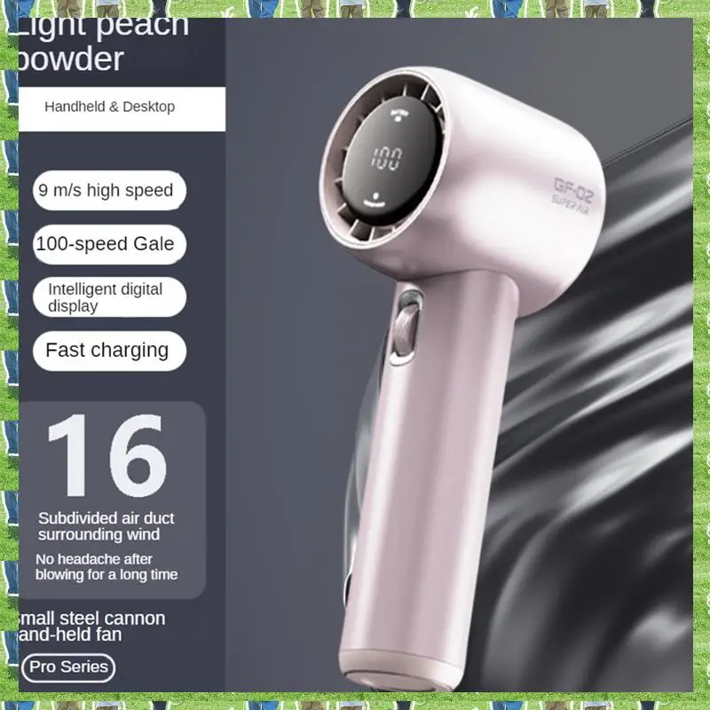 

FTS Ручной небольшой вентилятор, 100, скорость ветра, регулируемый высокоскоростной портативный турбовентилятор, перезаряжаемый через USB мини-вентилятор