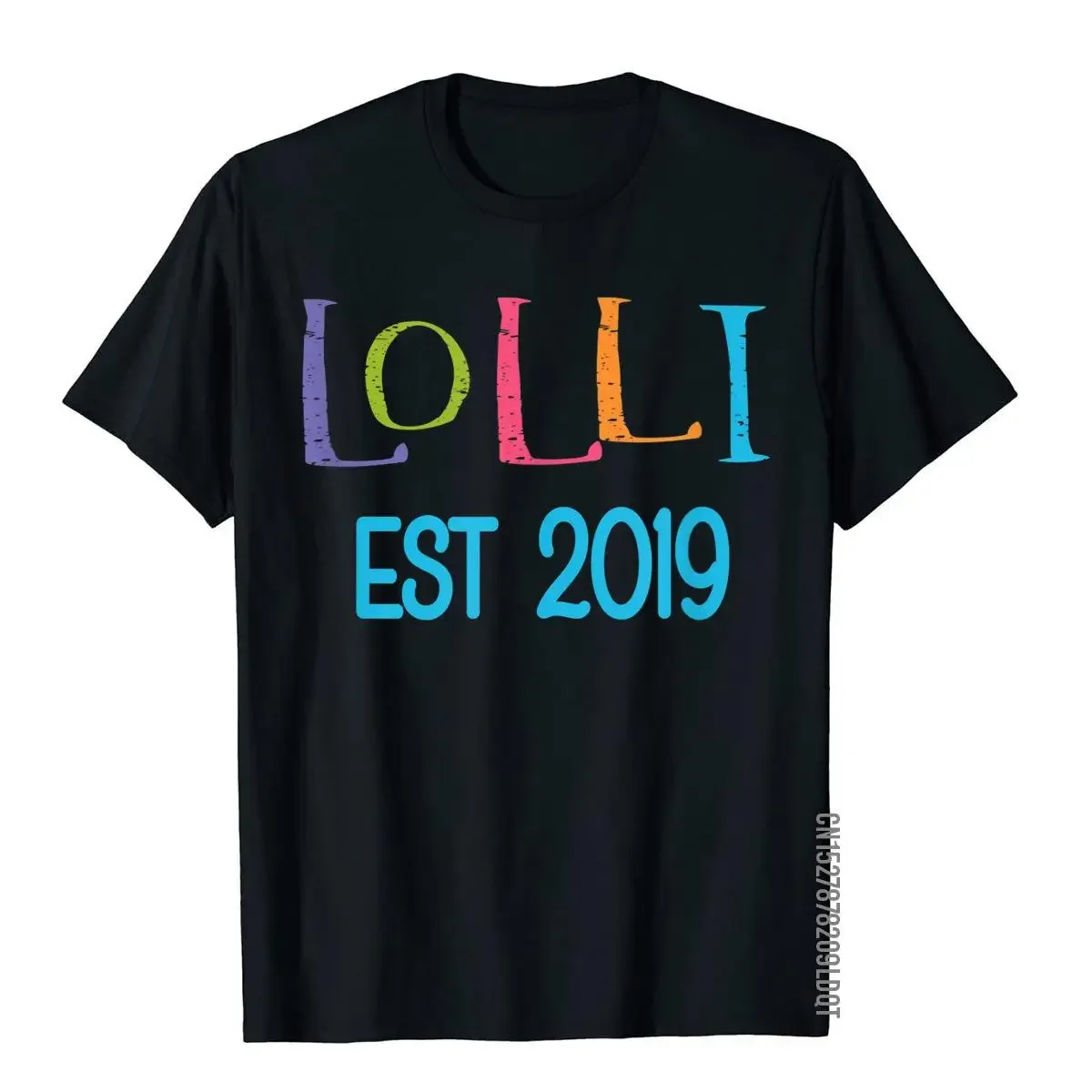 Lolli TShirt Established 2019 Grandma Lolli Lolly Gift 3D Printed T Shirt Cotton Men's T Shirts Geek Oversized