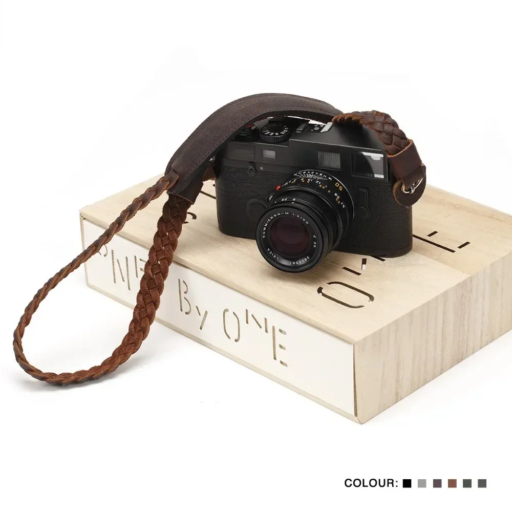 Leather Shoulder Strap Camera Strap Micro Single Woven Strap Digital Vintage Strap for Leica Fuji SLR