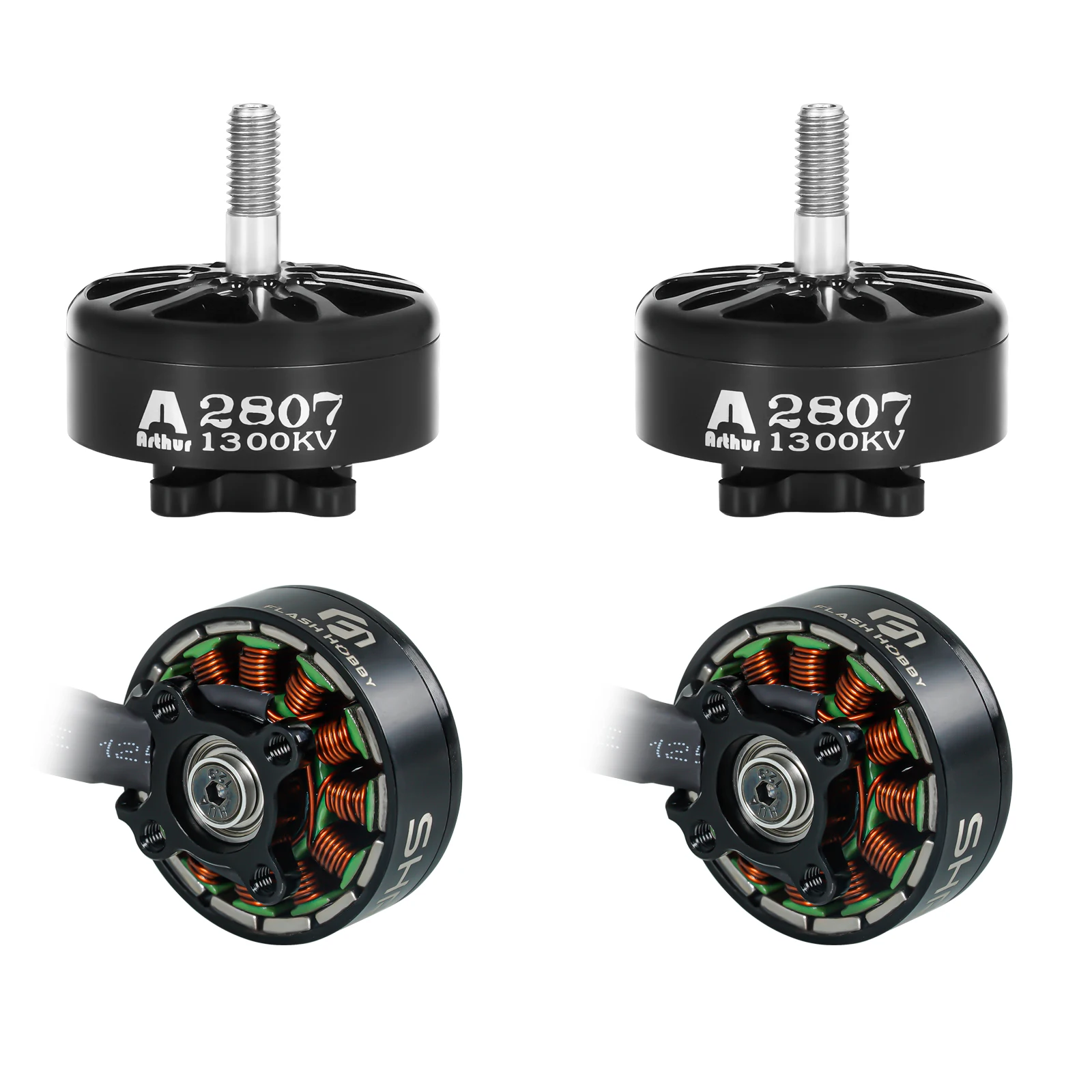 Flashhobby 2807 FPV Motor - 4PCS 1300KV 6S - image 1 of 4