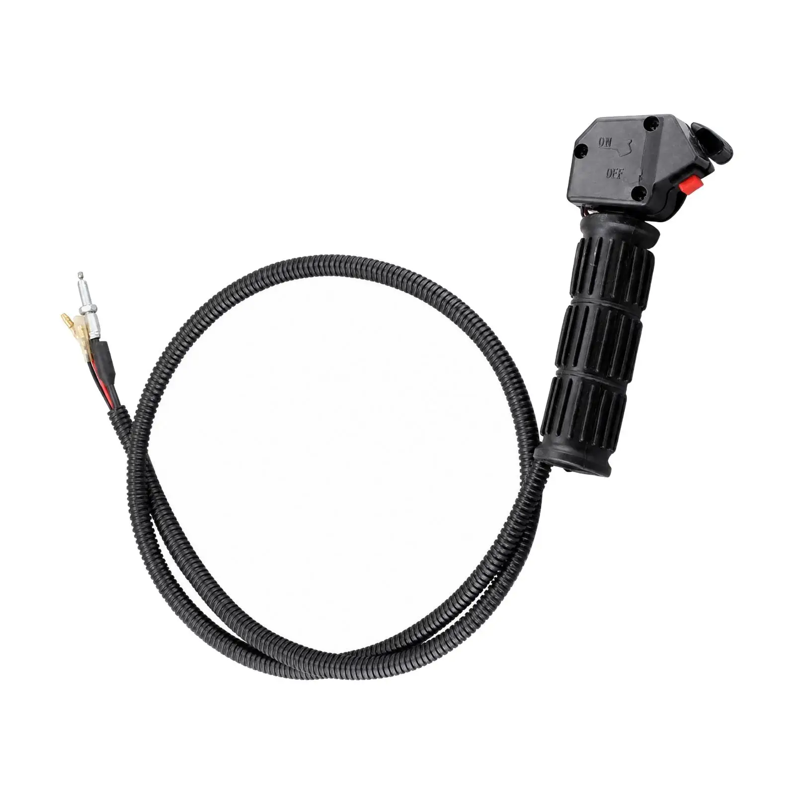 Multifunction Brush Cutter Throttle Control Switch Handle Replacement with Corrugated Shielded Sheath for Lawn Care Equipment