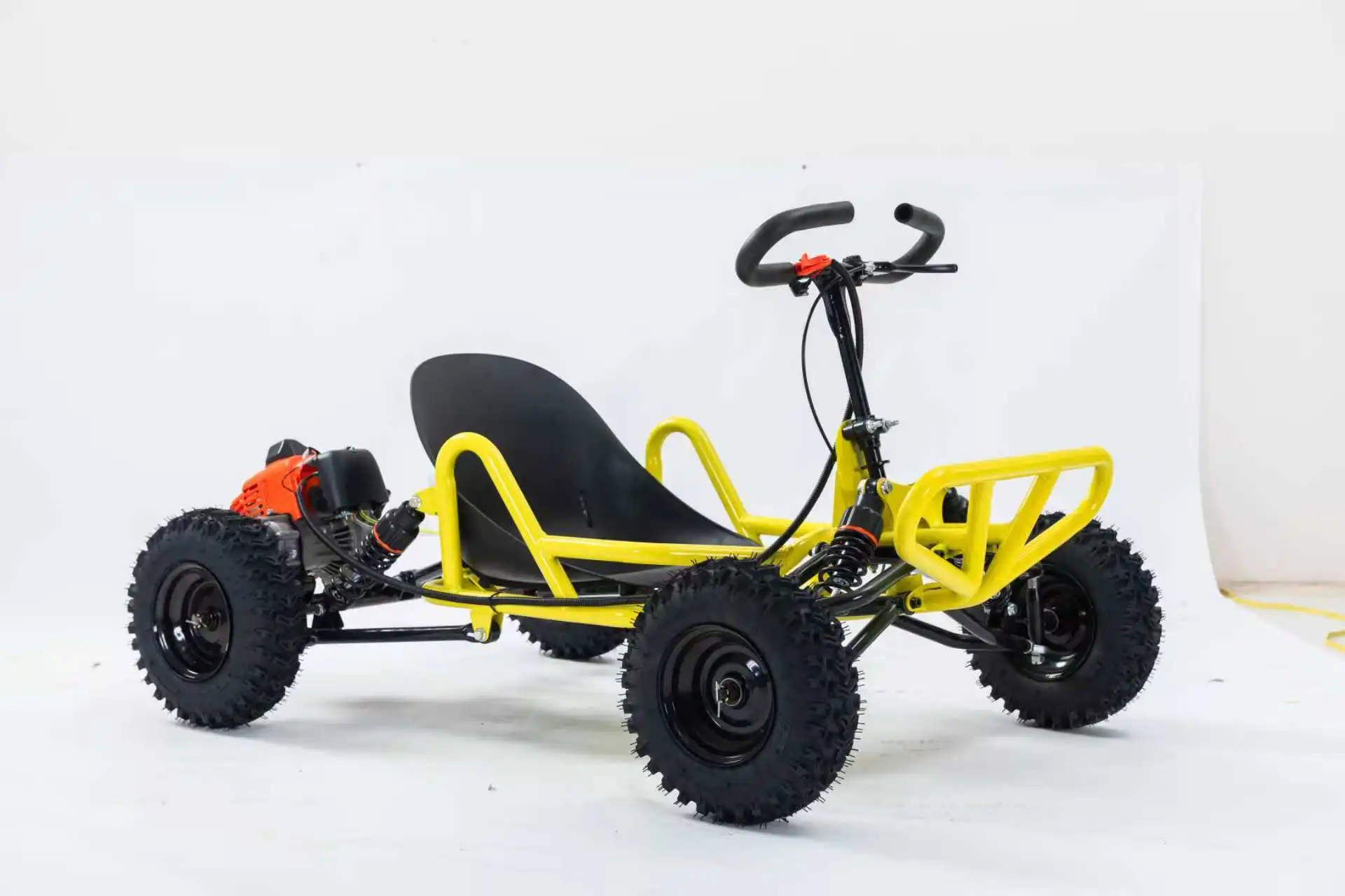 رخيصة 90cc بالطاقة مقعد واحد الكبار عربات التي تجرها الدواب الذهاب كارت 80 كم/ساعة على الطرق الوعرة 4x4 محرك مكبح قرصي عربات الذهاب الكهربائية للبيع #5