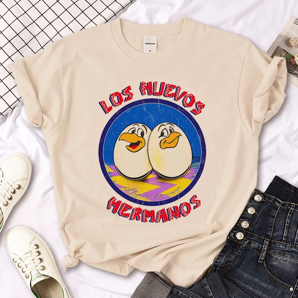 The Chickens Brothers T Shirt Women Comic Designer Summer Tshirt Girl Harajuku Clothes