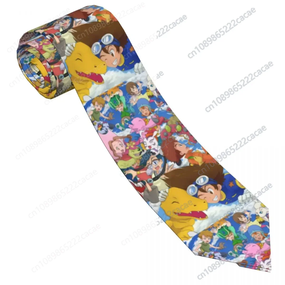 

Anime Digital Monster Tie Cute Cartoon Funny Neck Ties For Men Wedding Party High Quality Collar Tie Pattern Necktie Accessories