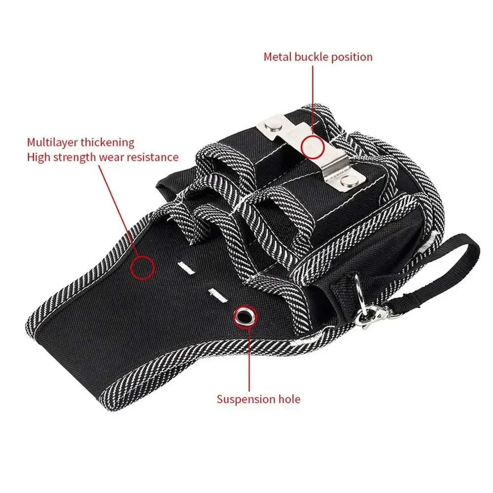 Screwdriver Holder Tool Bag Pocket Pouch Electrician Waist Case Kit Multifunctional Nylon Fabric Belt Convenient Professional