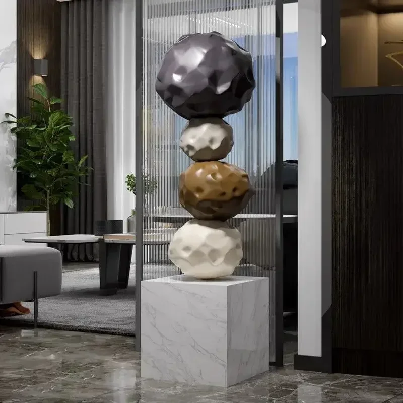 Creative Stone To Run Floor Pieces of Modern Sculpture Art Lobby Aisle Decorations