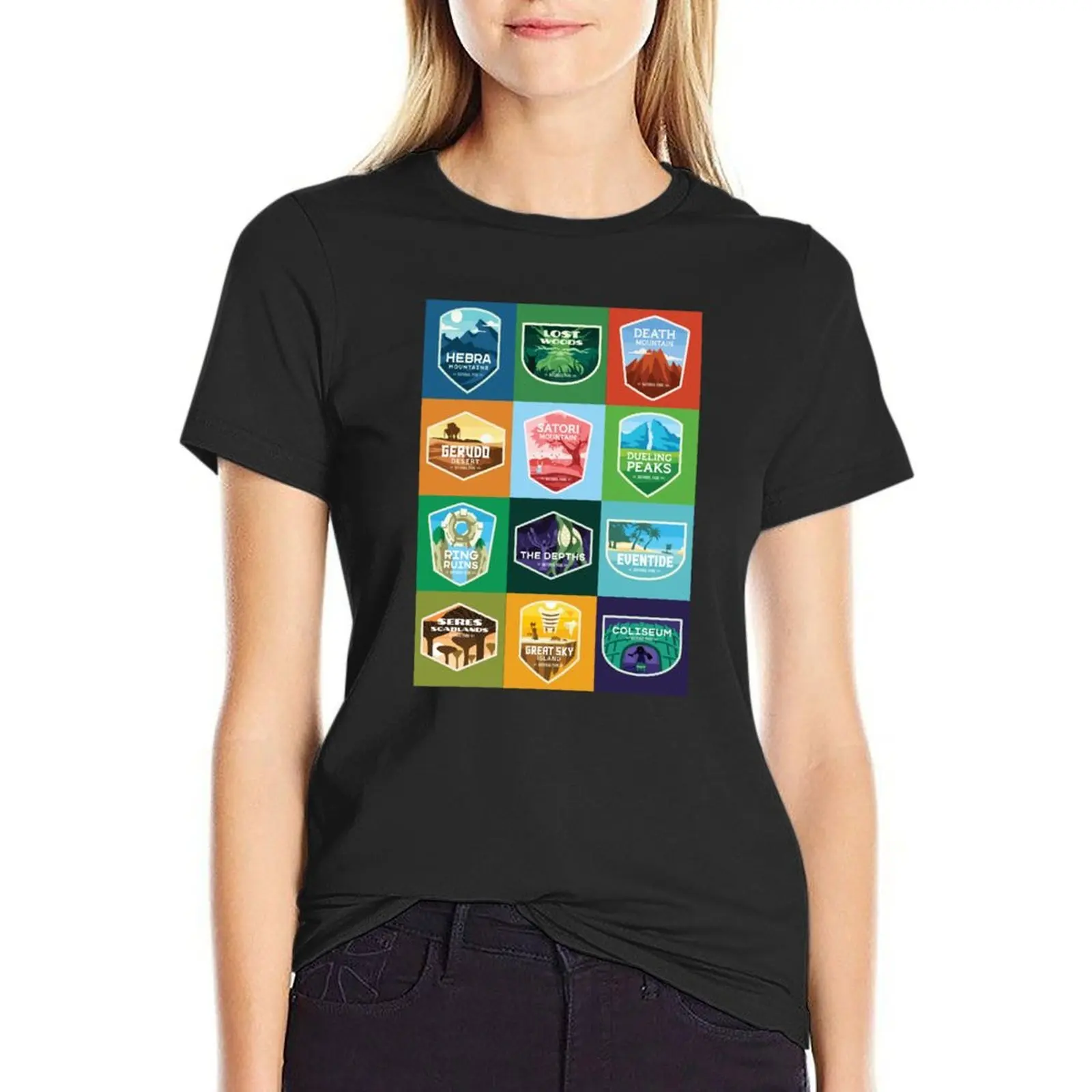 Hyrule National Parks Complete Collection T-Shirt funnys Short sleeve tee summer top vintage Women's tee shirt