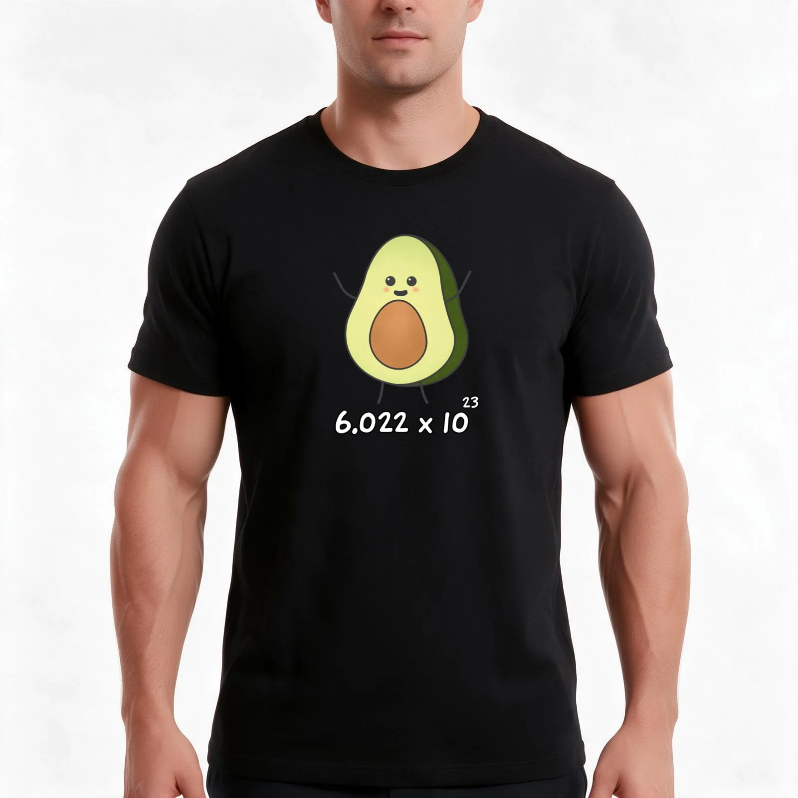 Avocadro numbers cute avocado chemist T-Shirt Summer Casual Cotton Tee Oversized Streetwear Tops Vintage Graphic Print