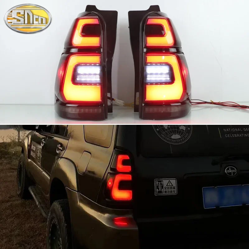 Car LED Tail Light For Toyota 4Runner 2003-2009 Rear Running Light + Brake Lamp + Reverse + Dynamic Turn Signal