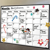 Magnetic Calendar Dry Erase Fridge Magnet Monthly for Refrigerator Starts Monday Organizes Schedules Whiteboard with Pens