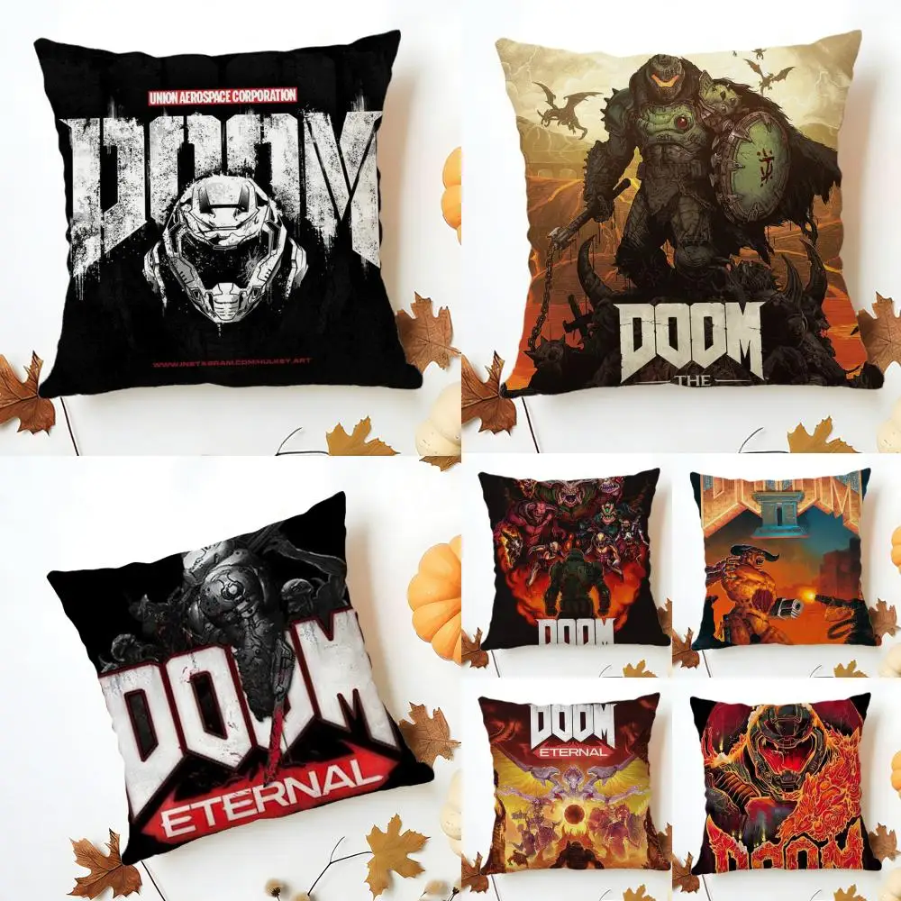 Cool Game E-Eternal Cushion Cover Washable Linen Pillowcase Soft  for Sofa Bed Cozy Home Room Decor
