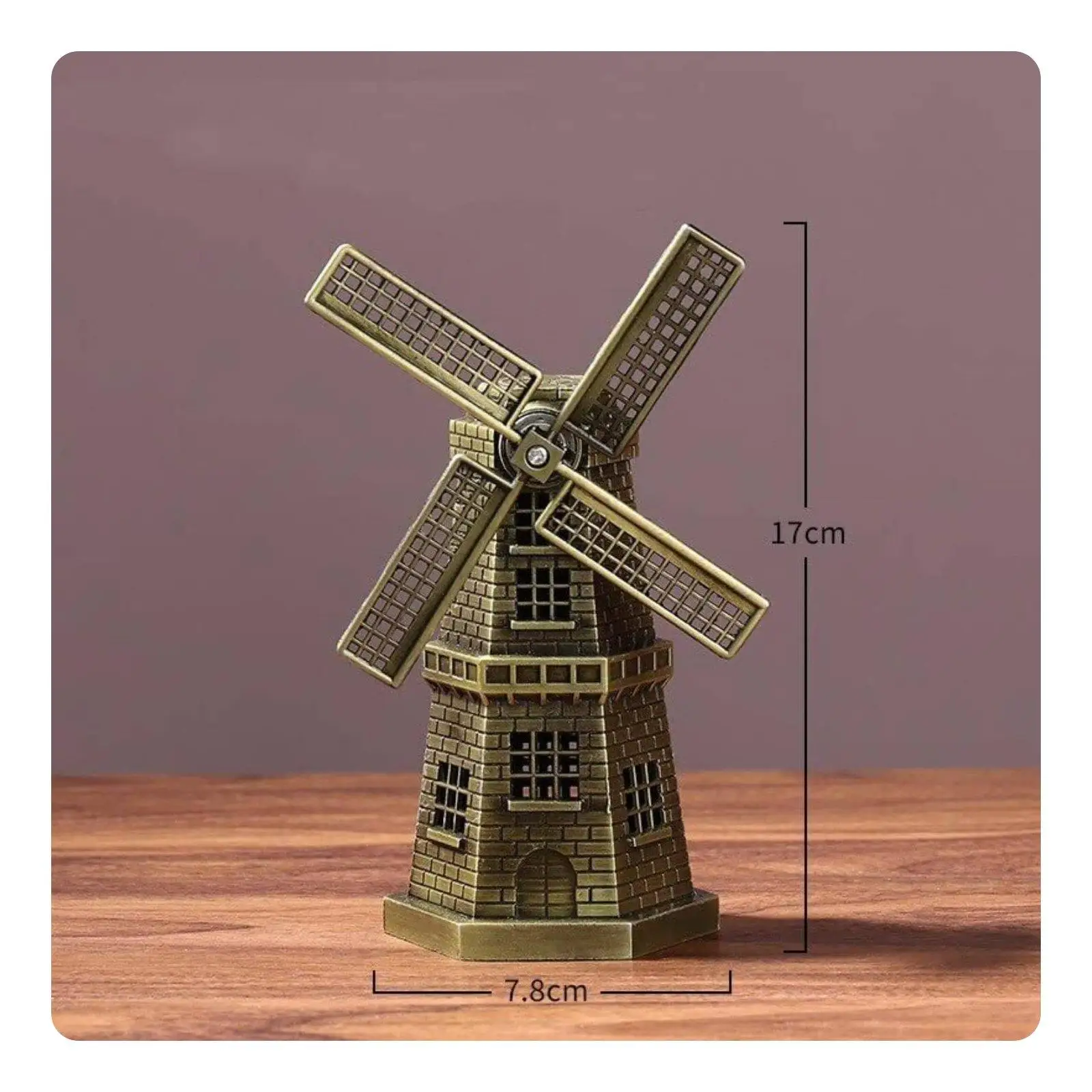 Dutch Wind Machine Replica Model European Design Metal Wind Machine Replica