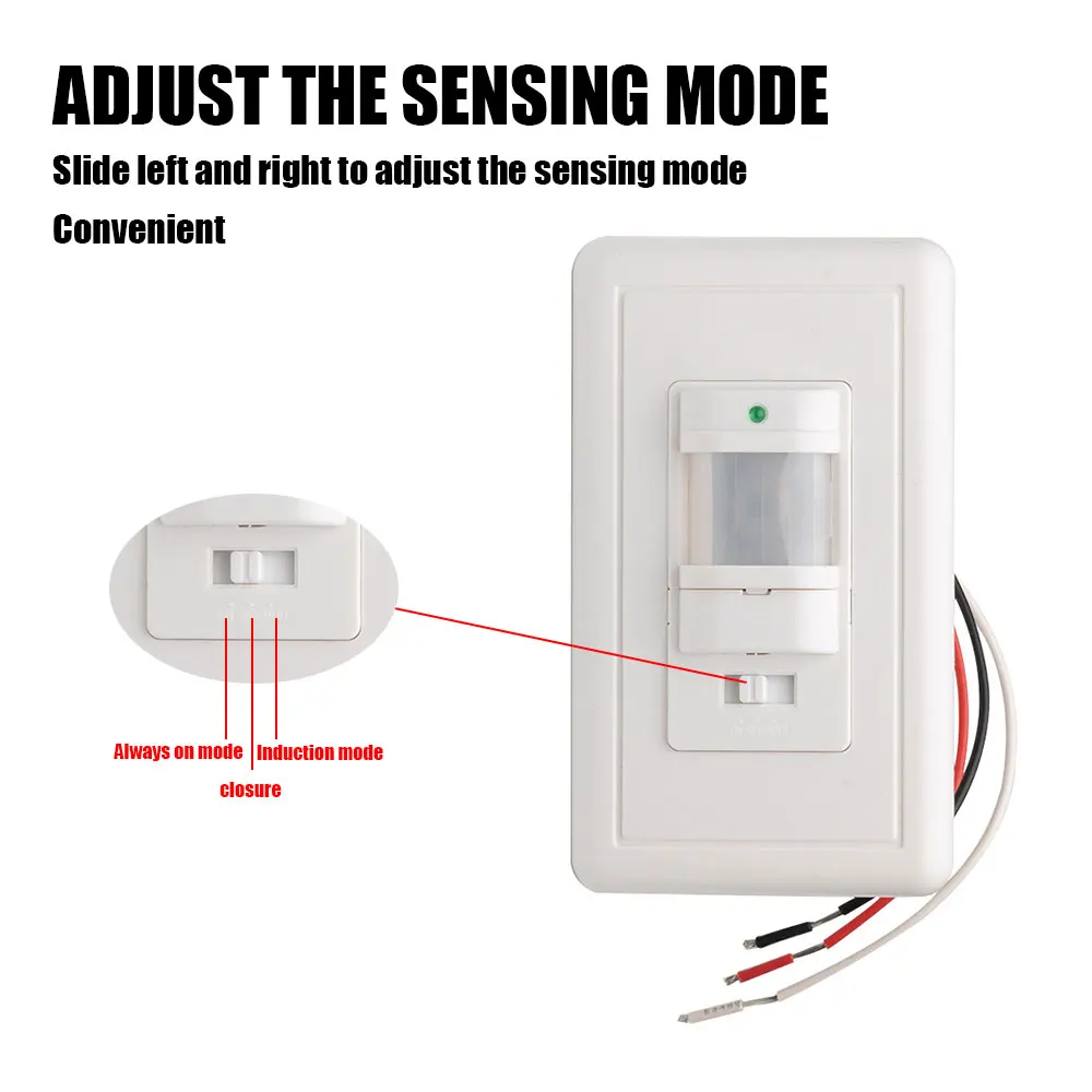 110V-240V AC ON OFF Auto Wall Mounted Motion Sensor Switch Automatic Infrared Light Switch with light Control Sensor