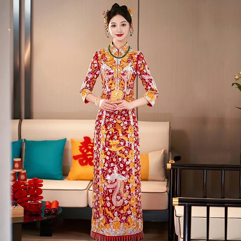 Xiuhe Dress 2026 New and Gown Outfit Toast Dress Chinese Wedding Dress Clothes High-End