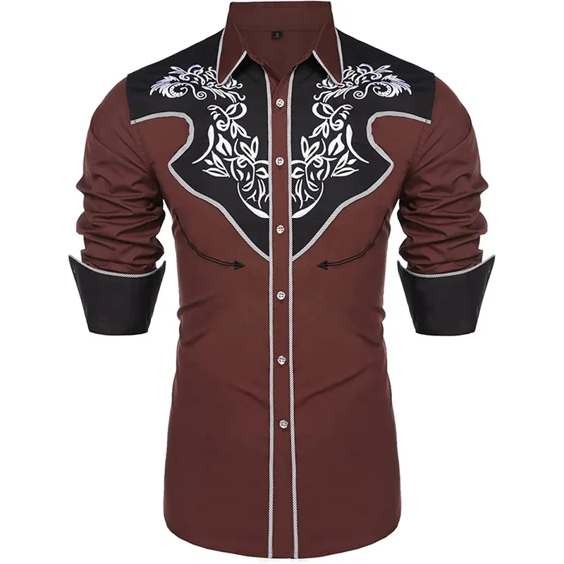 New Style Mens Shirt Long Sleeve 3D Printed Lapel Button Three-dimensional clipping Summer Men\'s Fashion Top Shirt High Quality