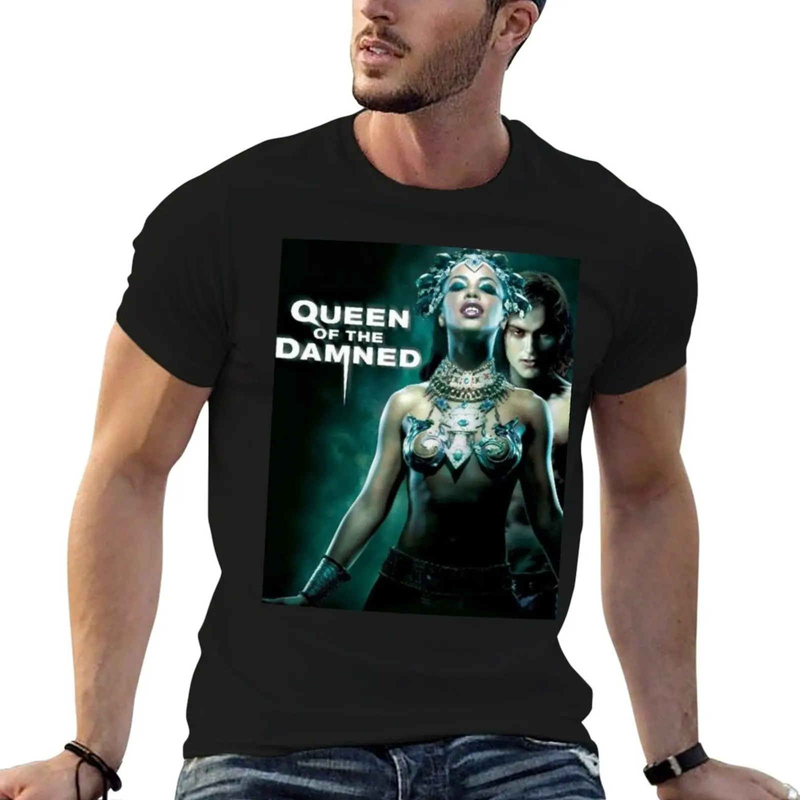 

Queen of The Damned T-Shirt black cotton t-shirt plain for man package t shirt man casual T-Shirt