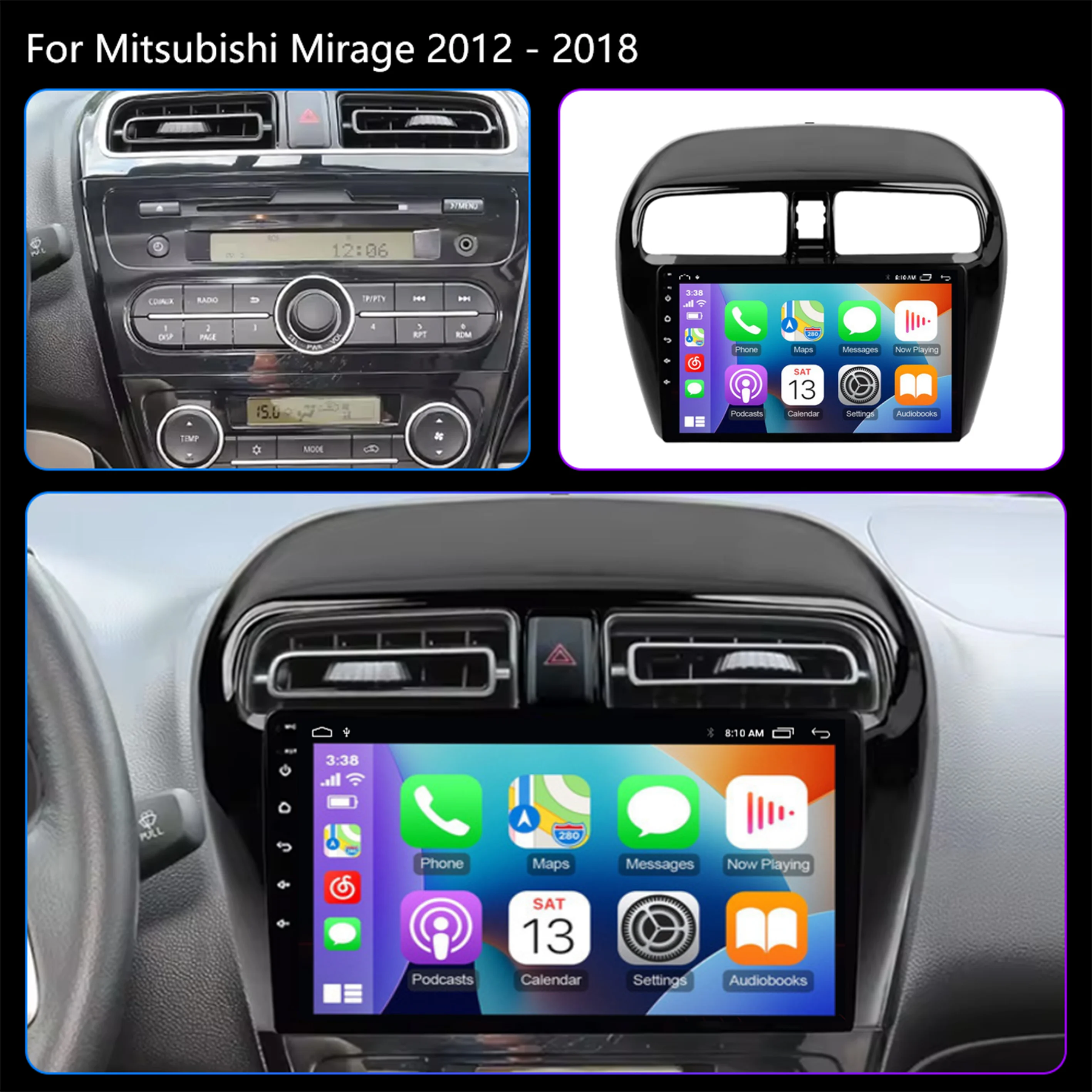 Android 15 Car Radio For Mitsubishi Mirage Attrage 2012-2018 Space Star 2014 Gps Navigation Stereo Multimedia