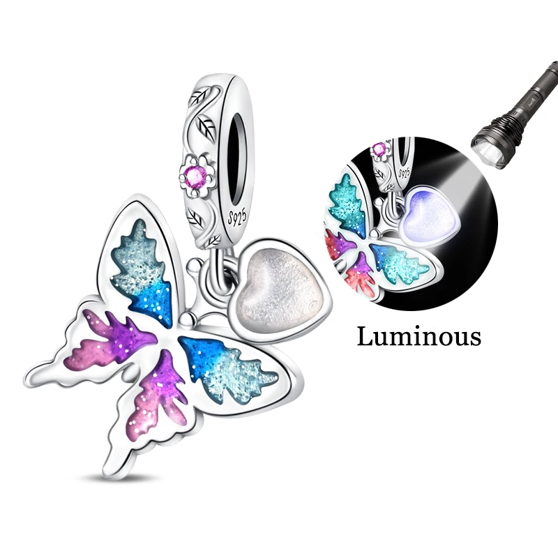 Silver Four-Leaf Clover Charms Beads for DIY