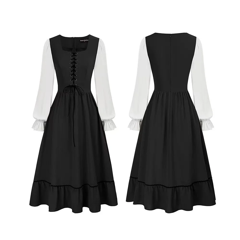 Retro European Style Dress Renaissance Women's Dress for Halloween Event Cosplay Costume Carnival Stage Performance Suits France