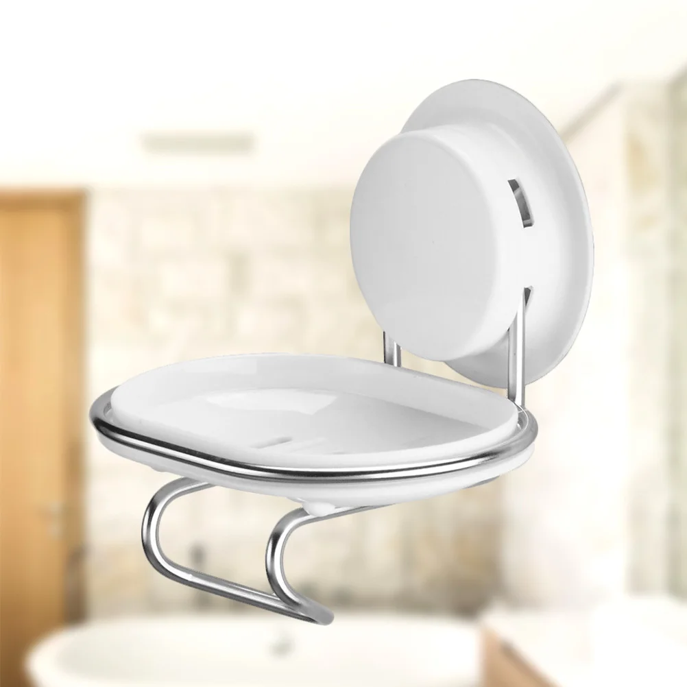 

Держатель для мыльницы на присоске, пластиковый органайзер из нержавеющей стали, белый минималистичный органайзер для мыльницы для ванной комнаты и кухни