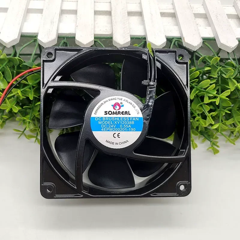 SOMREAL XY12038B DC24V0.55A 12038 Welding machine inverter cooling fan 12CM