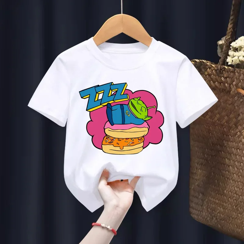 La folie d'été avec la mignonne à trois yeux de Disney! T-shirt à imprimé dessin animé amusant pour garçons et filles, style décontracté en coton pour l'extérieur