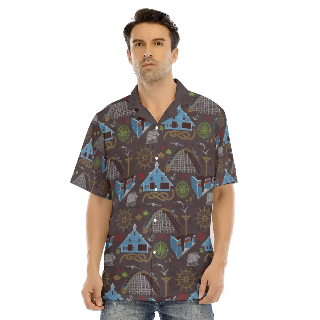 Nuevas camisas para hombre Hawaii Spider Web camisas Aloha de manga corta negras estilo cubano verano de talla grande