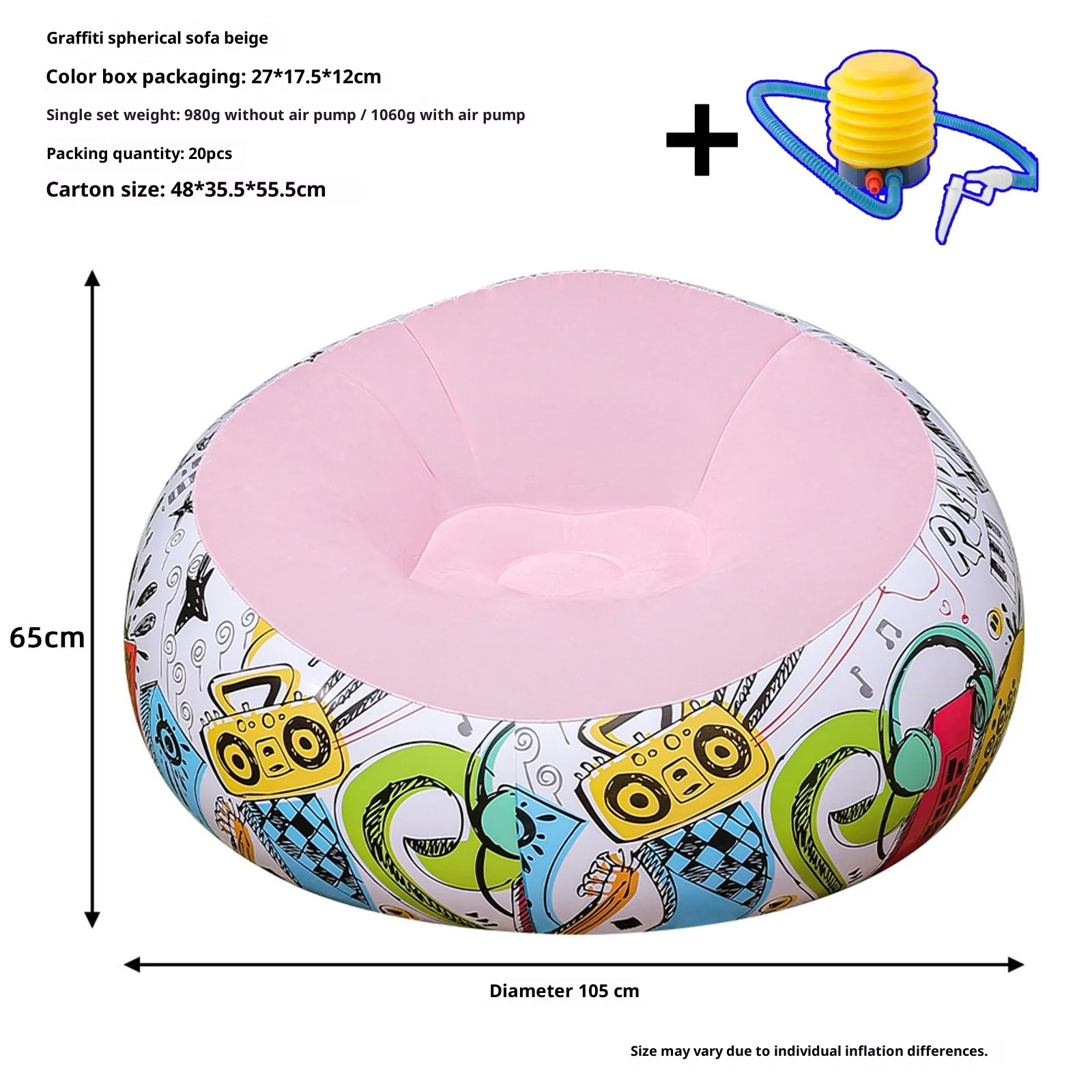 Portable Lazy Inflatable Sofa Chair Air Lounger for Living Room And TV Watching Comfortable Foldable Outdoor Seat Cushion