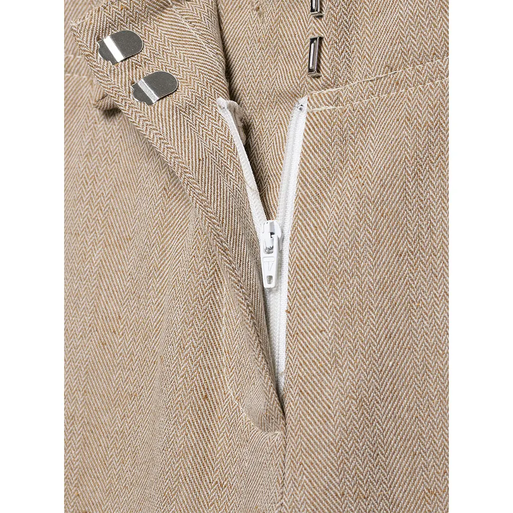 DUOPERI أزياء المرأة 2 قطعة مجموعات الكاكي طويلة الأكمام جاكيتات و عالية الخصر بنطلون أنثى شيك سيدة سراويل تقليدية مجموعات