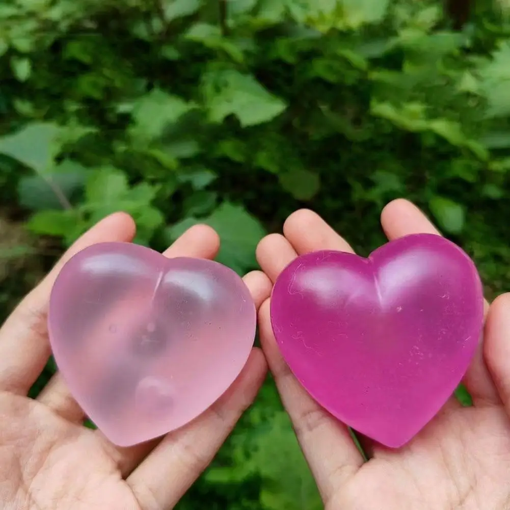 Juguete de lentejuelas para apretar con forma de corazón que cambia de Color, juguete para aliviar el estrés, 1 unidad