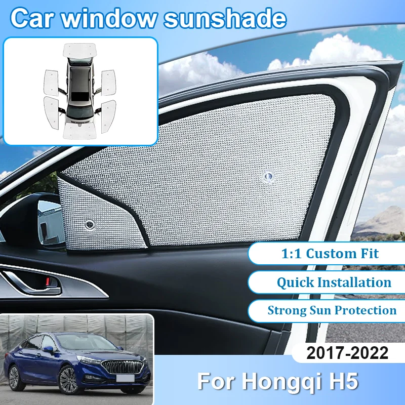 

Car Sun Visors Covers For Hongqi H5 Accessories 2017-2022 Auto Window Sun Shades Front Rear Windshield Sun Visor Covers Tools