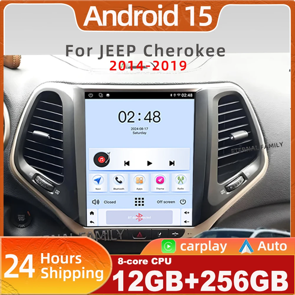 

9.7 inch Android Car Radio For JEEP Cherokee 2014 - 2019 Multimedia 4G WiFi Wireless CarPlay Stereo Multimedia Player GPS BT DSP