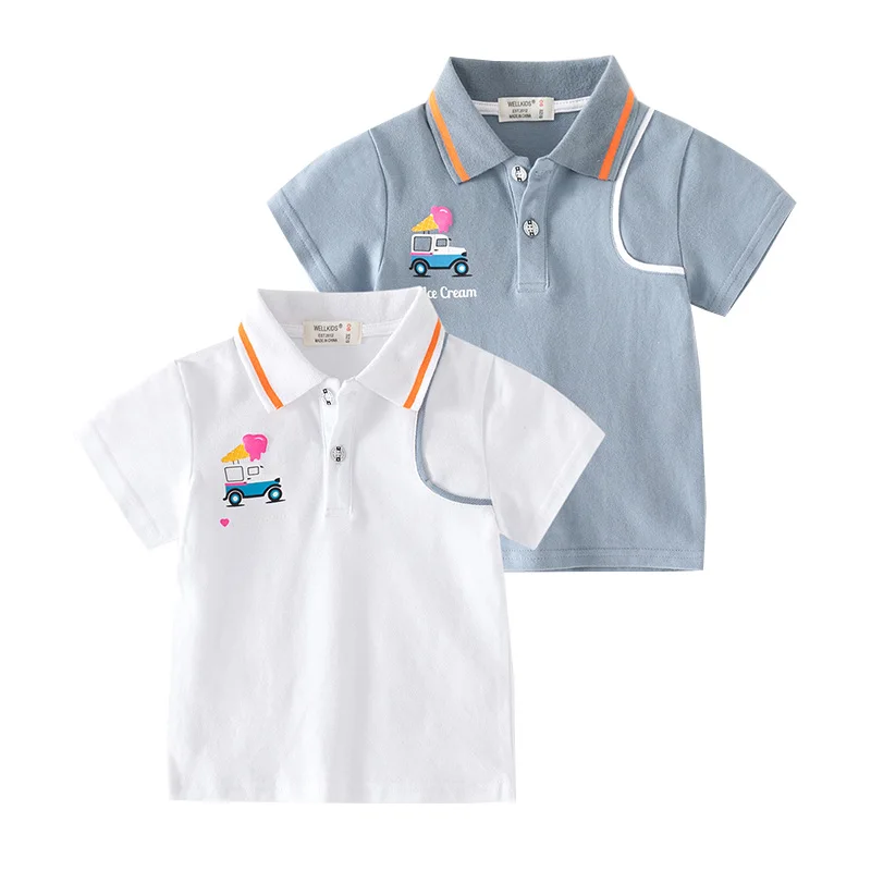 Perfect Summer Polo T-shirt for Your Little Boy Cotton and Comfortable Toddler Tee Kids Clothes