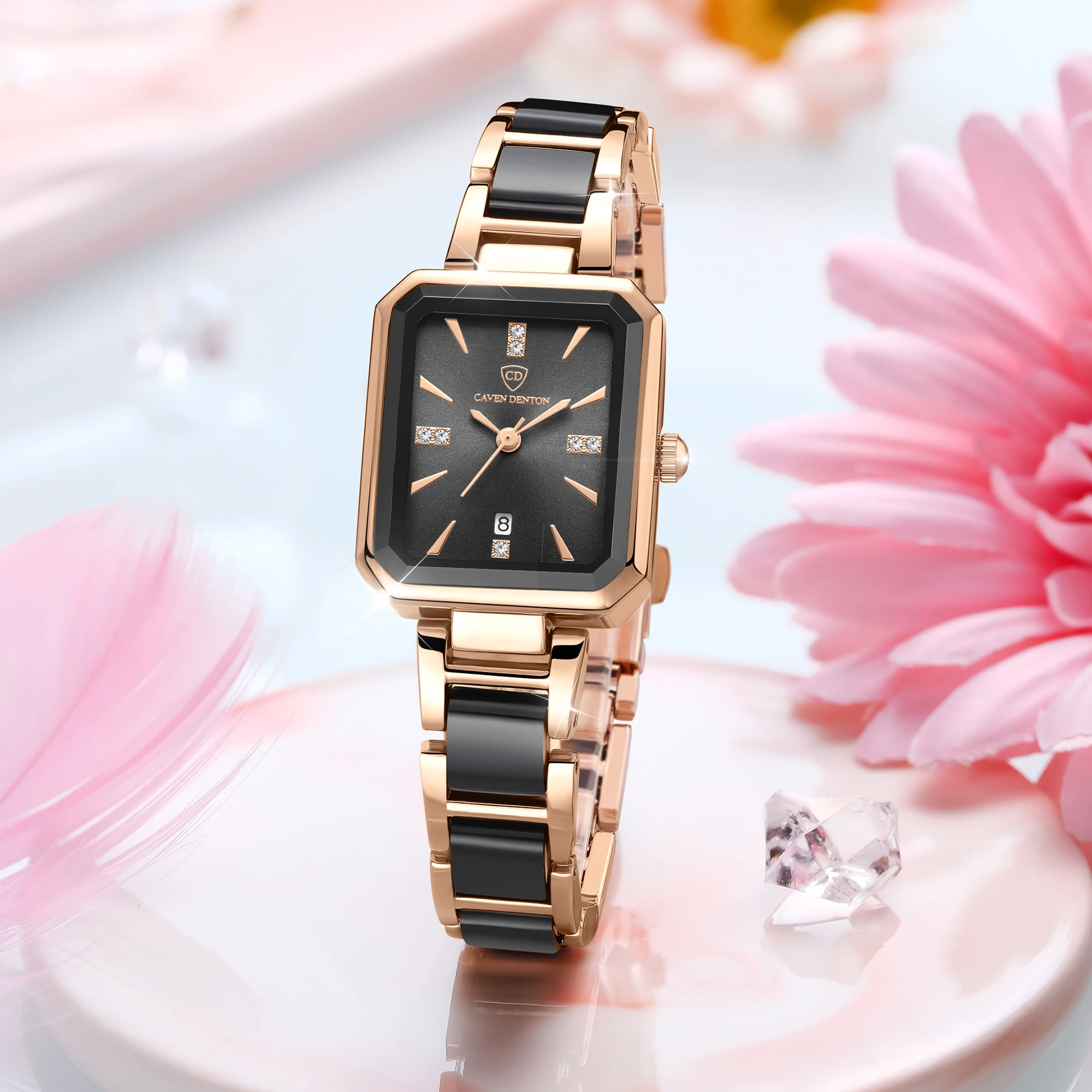 Elegant Women Luxury Quartz Watch Stainless Steel Waterproof Luminous Dial Fashion Business Student Wristwatch