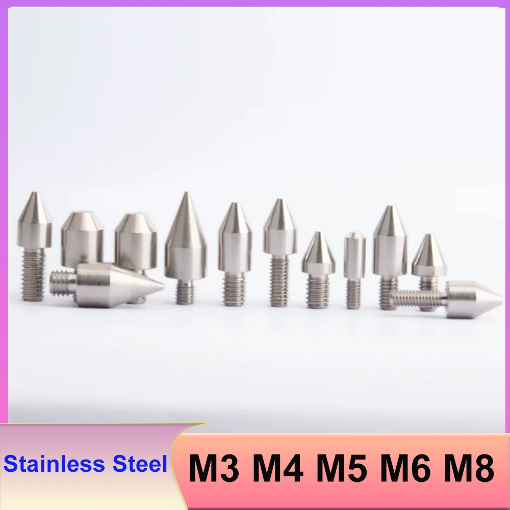 5pcs M3 M4 M5 M6 M8 Taper Head External Thread Locating Pin Stainless Steel Positioning Stud Precision Hardware Fastener