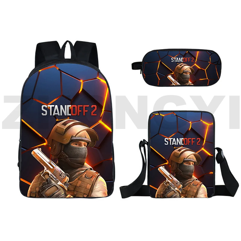 

Hot 16 Inch Standoff 2 Backpacks for School Teenagers Girls 3D Print Shooting War Game Bookbag Large College Laptop Travel Bag