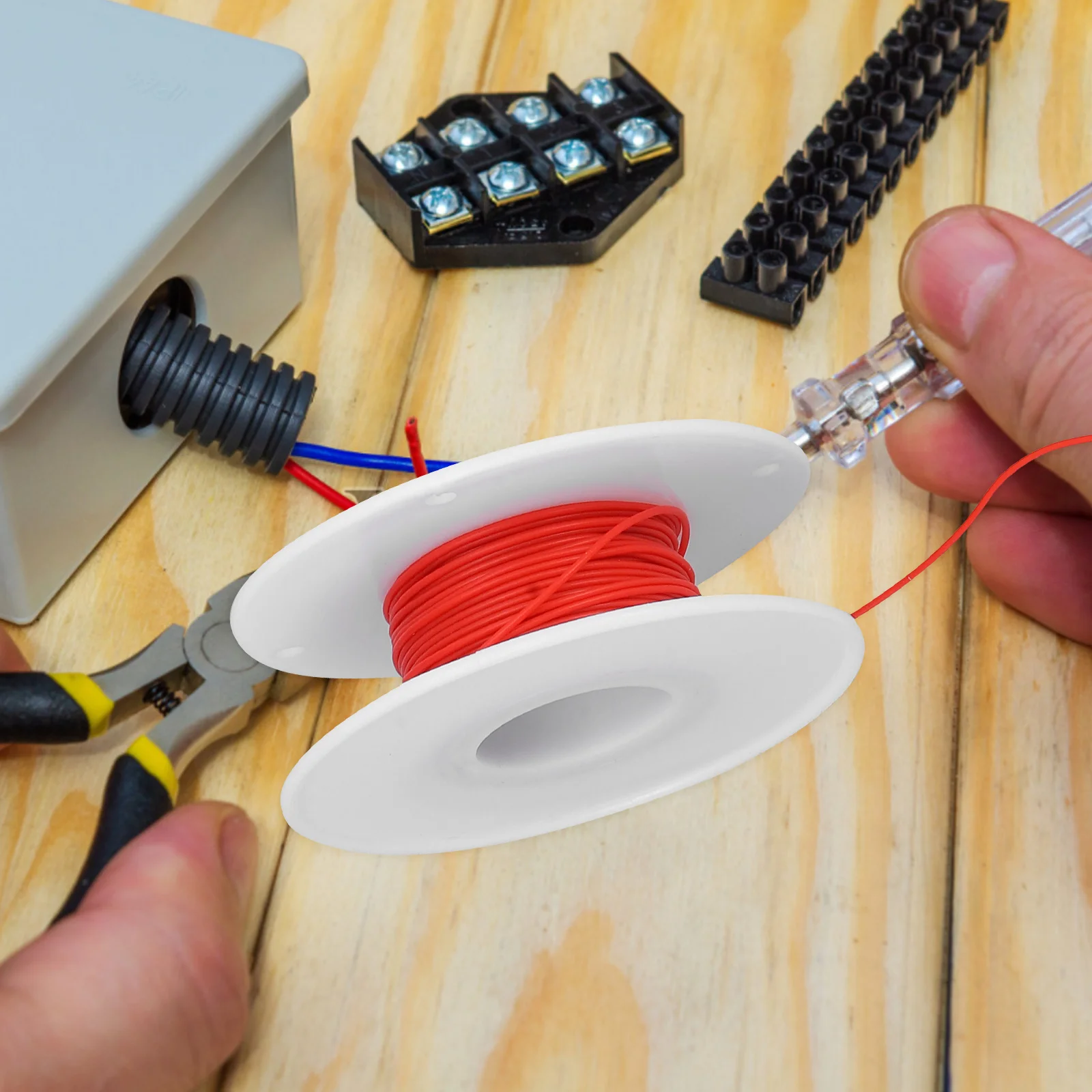 

5 Rolls 10M Temperature Resistant Silicone Wire Copper Electrical Insulated Cable DIY Flexible Electric Extend Cord Home Repair