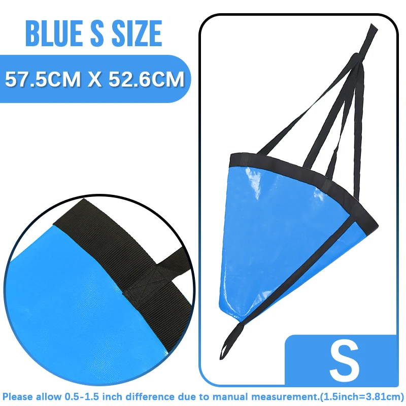 18-53'' Sea Drogue Anchor Float Marine Kayak Drift Rowing Boat Fishing Brake Lifeboat Anchor Yacht Traction Rope Buoy Ball