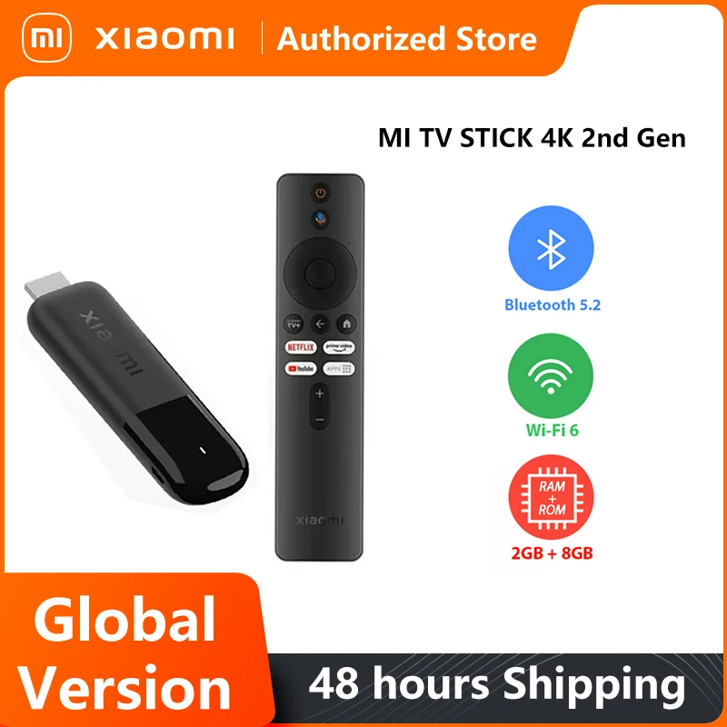 Глобальная версия Xiaomi Mi TV Stick 4K 2-го поколения DTS HD Видео 8 ГБ ПЗУ Портативная потоковая передача мультимедиа Четырехъядерный процессор Bluetooth 5.2 Dolby Vision Глобальная версия Xiaomi Mi TV Stick 4K 2-го поколения DTS HD Видео 8 ГБ ПЗУ Портативная потоковая передача мультимедиа Четырехъядерный процессор Bluetooth 5.2 Dolby Vision