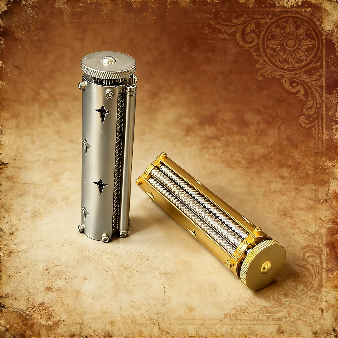 Brass Cigarette Roller Machine 6mm Slim Manual Rolling Maker Tool for 78mm Paper Durable Handheld Smoking Accessory Golden Color