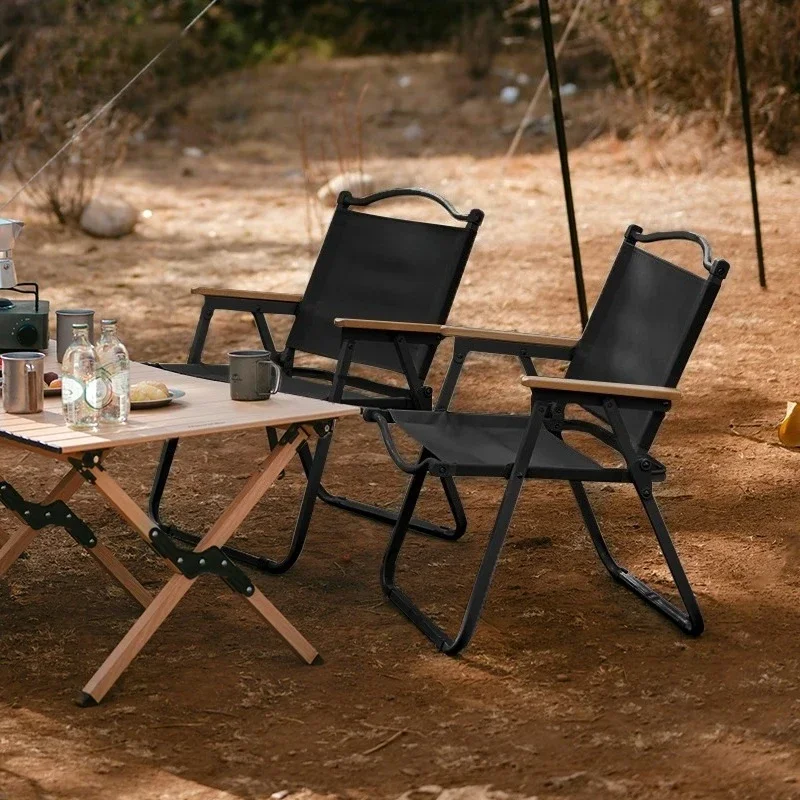 

Стул для кемпинга, портативный складной стул Кермита, складной дорожный деревянный стул с высокой нагрузкой, уличный стул для пикника, отдыха, рыбалки